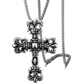 Náhrdelník Náhrdelník Stříbrný Ocel Řetízek KŘÍŽEK 328