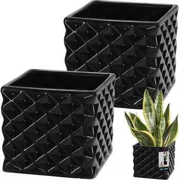 Květináč Květináč keramický 14 cm černý