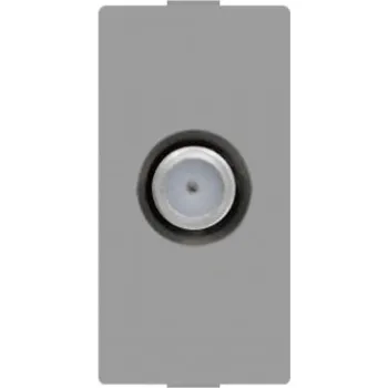 Elektrická zásuvka MODUL 1/2 SATELITNÍ ZÁSUVKA SAT TYP F DO ZÁSUVKY PANELU STŘÍBRNÁ ŠEDÁ