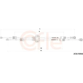 Tažné lanko, ruční převodovka COFLE 2CB.FO016