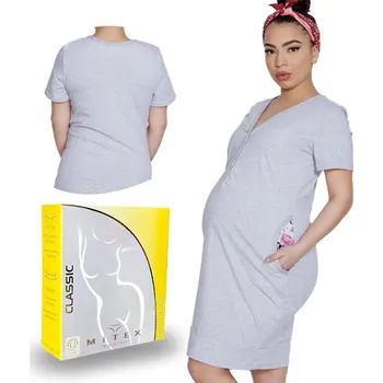 Dámská noční košile Mitex Košile Mama Dress Šedá M