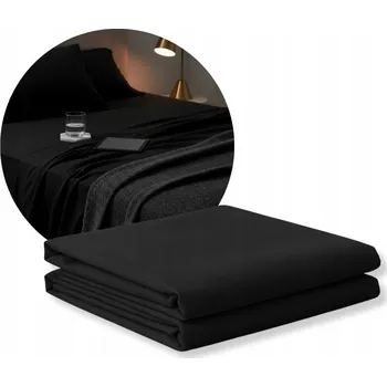 Prostěradlo Prostěradlo 160x200 Černé JERSEY s gumou 200x160 FIKI MIKI POLSKÉ