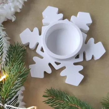 Vánoční dekorace LUKA Vánoční svícen ve tvaru sněhové vločky Varianta: Varianta B