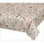 Bellatex Ubrus DITA 70x70 cm Větvička na režné béžová, zelená, oranžová, rozměr 40x160 cm