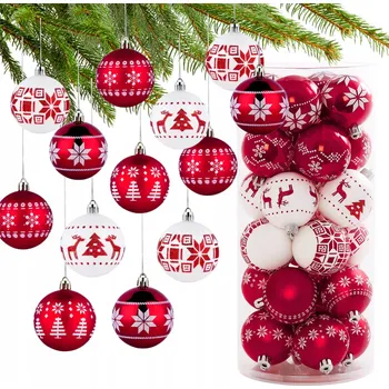 Vánoce Zdobená Vánoční Koule , vánoční koule cetek 8 cm 6 ks