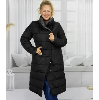 Dámský kabát Agrafka dámský kabát černý bez kapuce velikost XXL