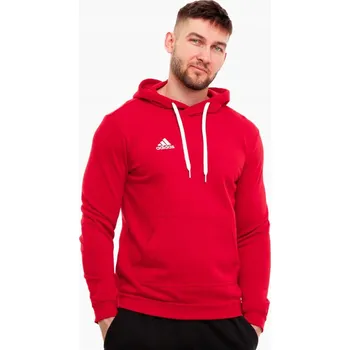 Pánská mikina Pánská mikina s kapucí ADIDAS ENTRADA 22 bavlněná klokanka Červená vel. S