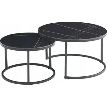 Konferenční stolek Konferenční stolek Signal kulatý 80 x 80 x 42 cm černý