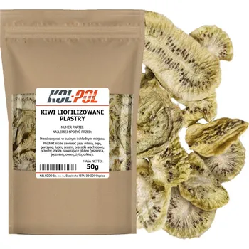 Sušené ovoce KIWI LYOFILIZOVANÉ 50g Přírodní Plátky ovoce Kol-Pol