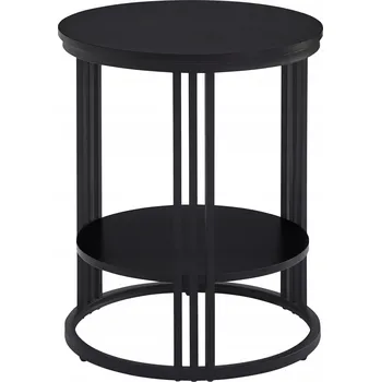 Konferenční stolek Stolek AGTRADE kulatý 50 x 50 x 60 cm černý