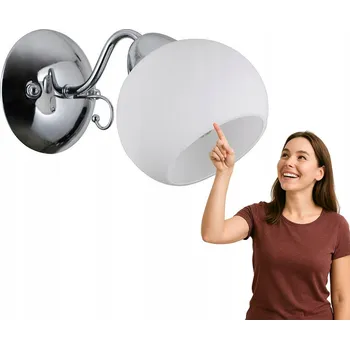 Nástěnné svítidlo Nástěnné svítidlo Italux bílé, stříbrné patice E27 40 W