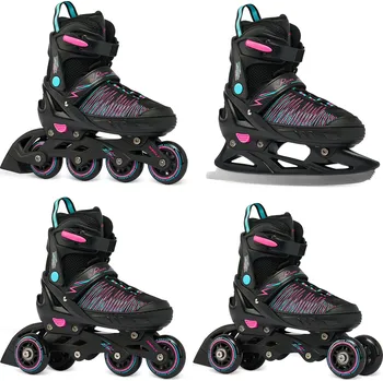 Kolečkové brusle RAVEN Nastavitelné brusle 4v1 RAVEN Allure 35/39 RŮŽOVÁ|ZELENÁ|ČERNÁ
