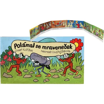 Albatros Knížka leporelo CZ text - Polámal se mraveneček 16x9cm 24m+