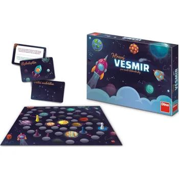 Desková hra Dino Hravý Vesmír pro malé dobrodruhy stolní společenská hra v krabici 33x23x4cm 6+