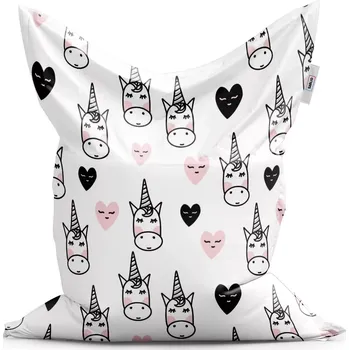 Sedací pytel Sablio Sedací vak Classic Hlava jednorožce - 150x100 cm