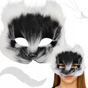 Karnevalová maska MASKA KOTA LISA WILKA THERIAN FURRY UMĚLÉ KOŽEŠINA KOSTÝM ZVÍŘÁTKO COSPLAY