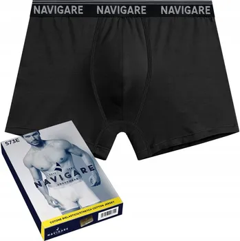 Pánské kraťasy NAVIGARE pánské šortky slim fit PREMIUM s vnější gumou 573E černé L