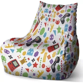 Sedací pytel Sablio Sedací vak Bean Videohra - 60 x 70 x 70 cm