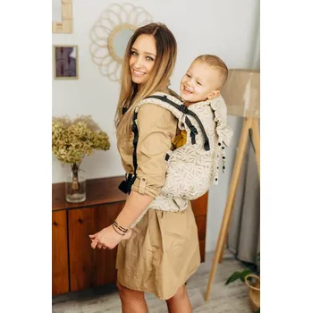 Šátek na nošení dítěte LennyLamb LennyPreschool (50% bavlna, 50% bambusová viskóza) - INFINITY - GOLDEN HOUR