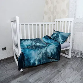 Povlečení Sablio Mikroplyšové dětské povlečení do postýlky Válečná loď prorážející oceán - 120x90 / 40x60