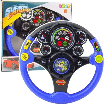 Hračka pro nejmenší Interaktivní volant pro děti Světla Zvuky Vibrace Modrá