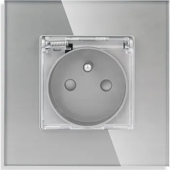 Elektrická zásuvka Elektrická Zásuvka nástěnná LUMOS TMK stříbrná