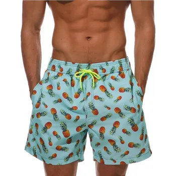 Pánské kraťasy Pánské plavky šortky KRAŤASY s motivem mini ananasů XXL