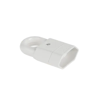 Elektrická zásuvka CABLETECH Plochá zásuvka plochá GP2C-2 bílá