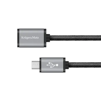 Datový kabel Kruger&Matz Redukce USB - micro USB 0,2 m KM0333