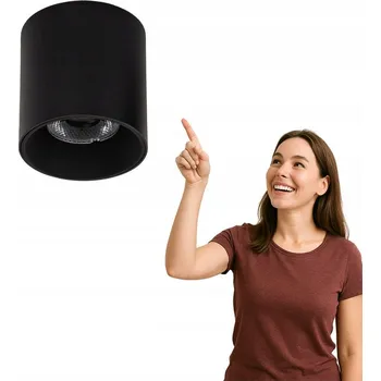 Stropní přisazené svítidlo Italux 10 W LED 7,5 cm černé