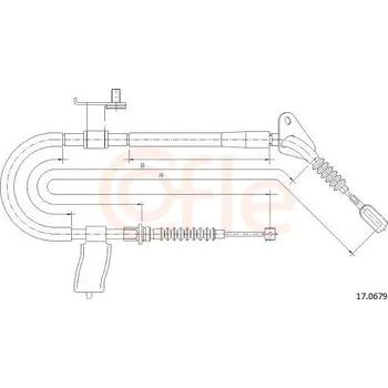 Auto-moto Lanovod parkovací brzdy COFLE 17.0679