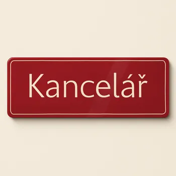 Informační tabulka Kancelář - tabulky Samolepka 200 x 70 mm tl. 0.1 mm - průhledná bílá - Kód: 03824