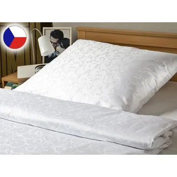 Povlečení Damaškové povlečení 140x200, 70x90 ORNELLA ORNAMENT Bílý