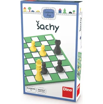 Šachy Dino Šachy cestovní hra v krabičce 11,5x18x3,5cm