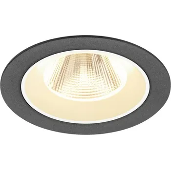 BIG WHITE (SLV) NUMINOS M Stropní vestavné svítidlo, 3000 K, 20°, IP20, kulaté, černé / bílé 1009614