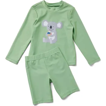 Kojenecká souprava 701956 - Tchibo - Dětská souprava s UV ochranným faktorem 80 - pro miminko - vel. 74/80 - barva: zelená/s potiskem