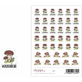 samolepka Fleppi Samolepky Houbaření