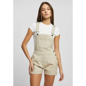 Dámské kalhoty Dámské organické krátké Dungaree offwhite raw Urban Classics krémová 2548872