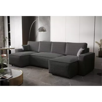 Sedací souprava Rozkládací rohová sedačka ADRIANA U 303x140 šedá