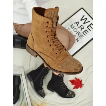 Dámská zimní obuv Hnědé Eko semišové dámské kotníkové boty Marvelli 40