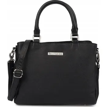 Kabelka Kufřík Beltimore , přírodní kůže, černá