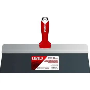Malířská špachtle LEVEL5 Špachtle 16" BIG-BACK z modré oceli s Soft-Grip rukojetí