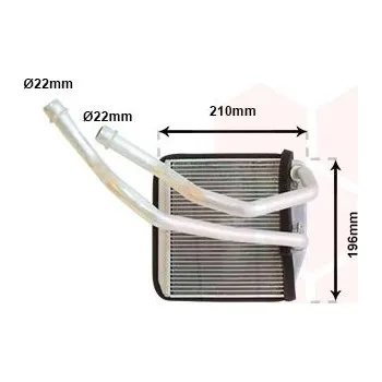 Výměník tepla Výměník tepla, vnitřní vytápění VAN WEZEL 17016701