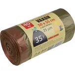 Pytle na odpadky Vaxon 35 l – 40 ks, 25 µm, zatahovací, khaki, vůně citronu 3400/1