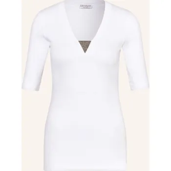 Dámské tričko Brunello Cucinelli Dámské Tričko S Vsadkou S Ozdobnými...