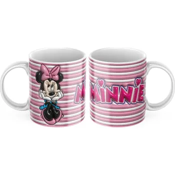 Plastový hrníček Minnie mouse - Červená