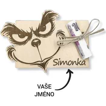 GRAVENO Grinch přání na peníze - se jménem