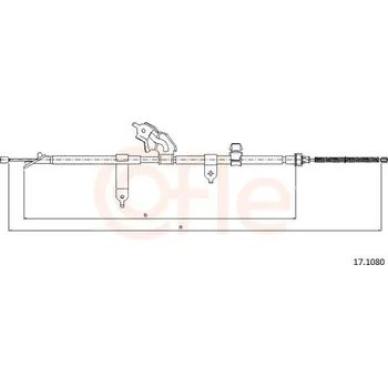 Lanko parkovací brzdy Tažné lanko, parkovací brzda COFLE 92.17.1080