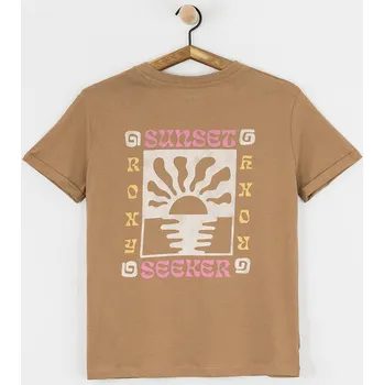 Dámské tričko Roxy Oceanregular Poster (woodsmoke) XS, béžová