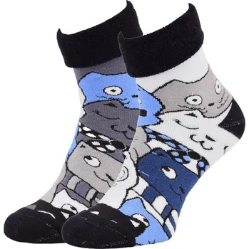 Pánské ponožky 6500923 Ponožky Olet barevné froté kočičky 2 páry v balení